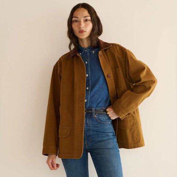 Doen Jackets & Blazers - NEW NWT DÔEN Pascual Quilted Jacket Willow Bark Floral Cotton Size L